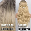 KooKaStyle Synthetic Wigs Ombre Blonde Long Wavy Wigs for Black Women Red Grey Cosplay Wigs for Women Heat Resistant Hair