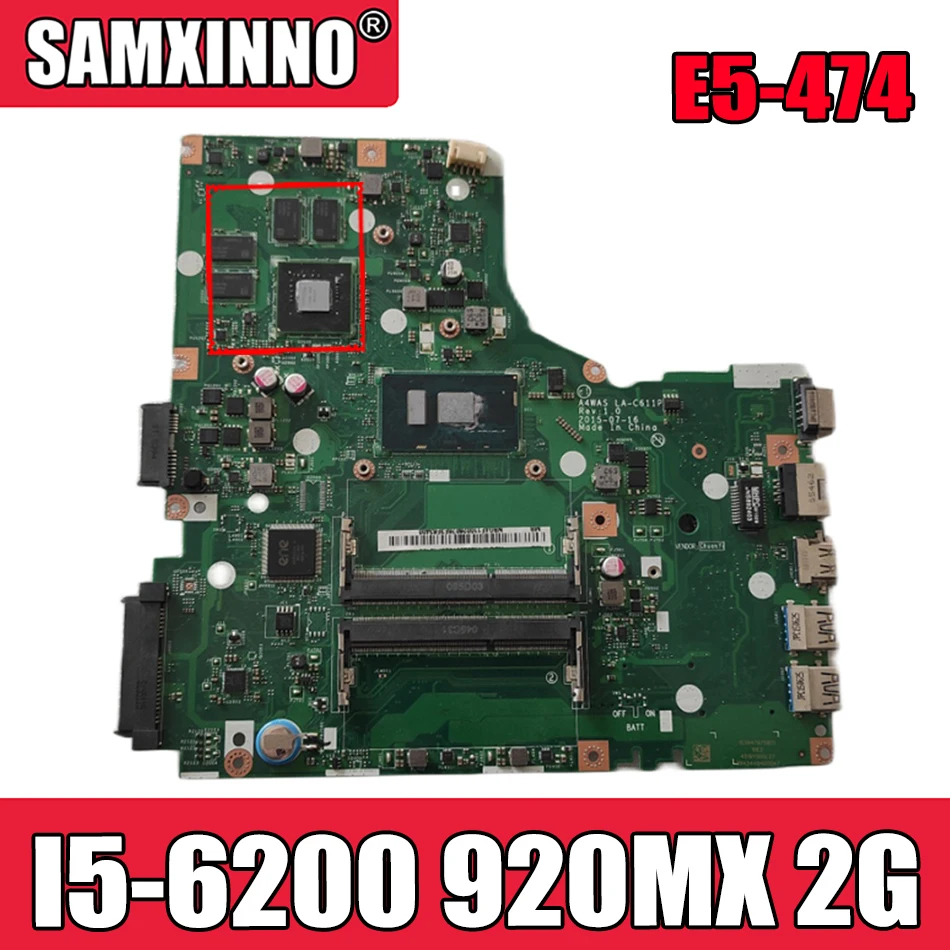 

Материнская плата для ноутбука ACER E5-474G GPU 920MX 2G A4WAS 100% Test Ok материнская плата