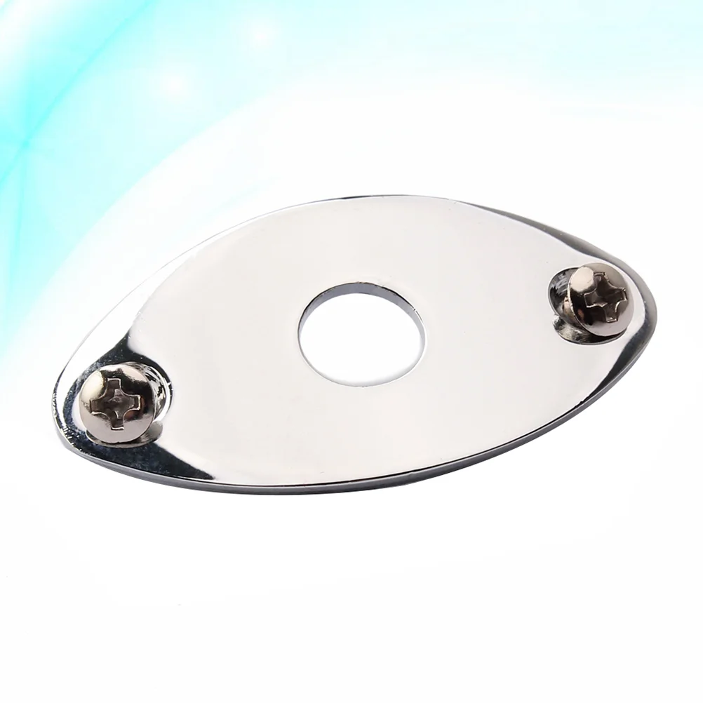 

Oval Style Guitar Jack Plate Output Jack Plug With 2 Screws for Electric Guitar
