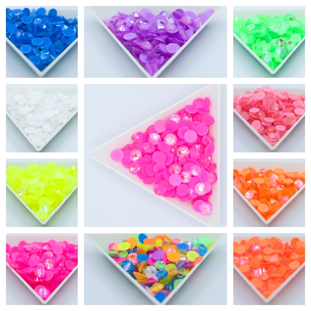 

Big Packet Luminous AB Color Noctilucent Wholesale Non Hotfix Neon Rhinestone Glass Strass Fluorescence Nail Art Decorations