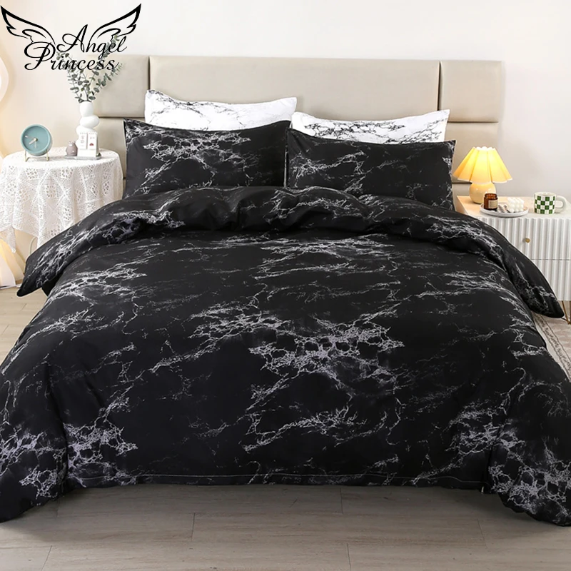 

Soft Cozy Marble Pattern Printed 3-Piece Bedding Set with Brushed Fabric, 1 Duvet Cover and 2 Pillowcases in Multiple Sizes