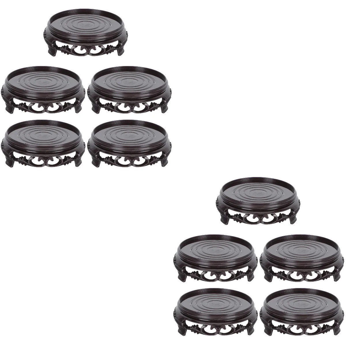 

Stand Base Tray Pot Flower Planter Display Rack Vase Saucers Shelf Saucer Round Flowerpot Teapot Drip Garden Holder Bonsai