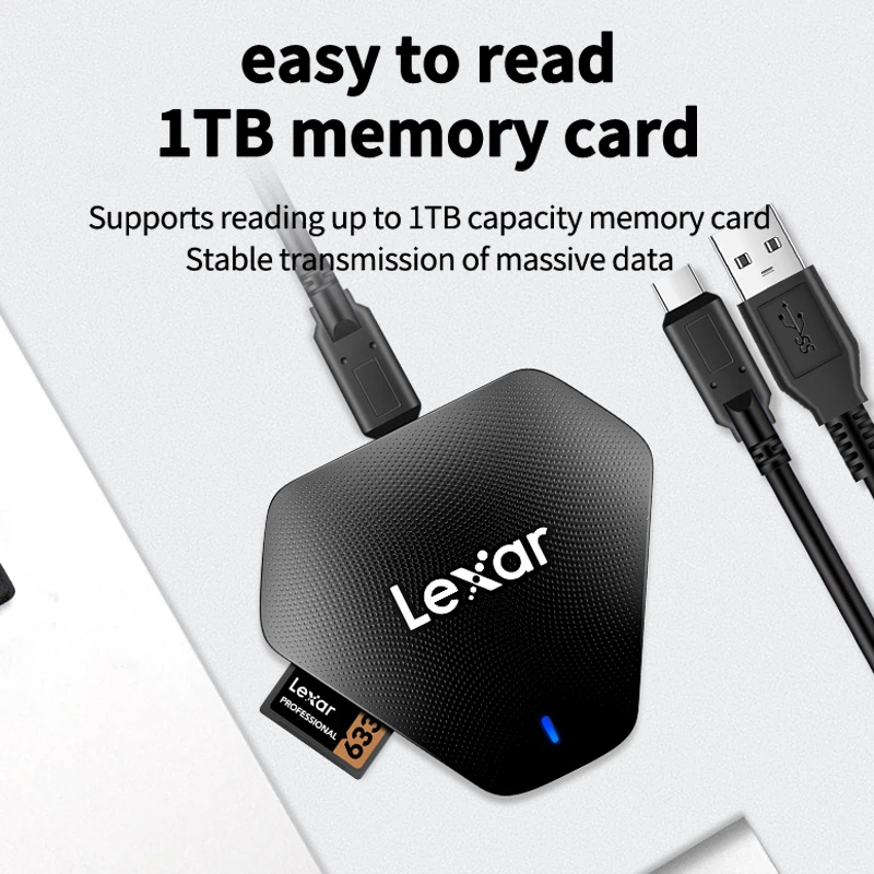Lexar 3 в 1 кард-ридер USB 3.2 к SD Micro TF адаптер карты памяти для портативных ПК