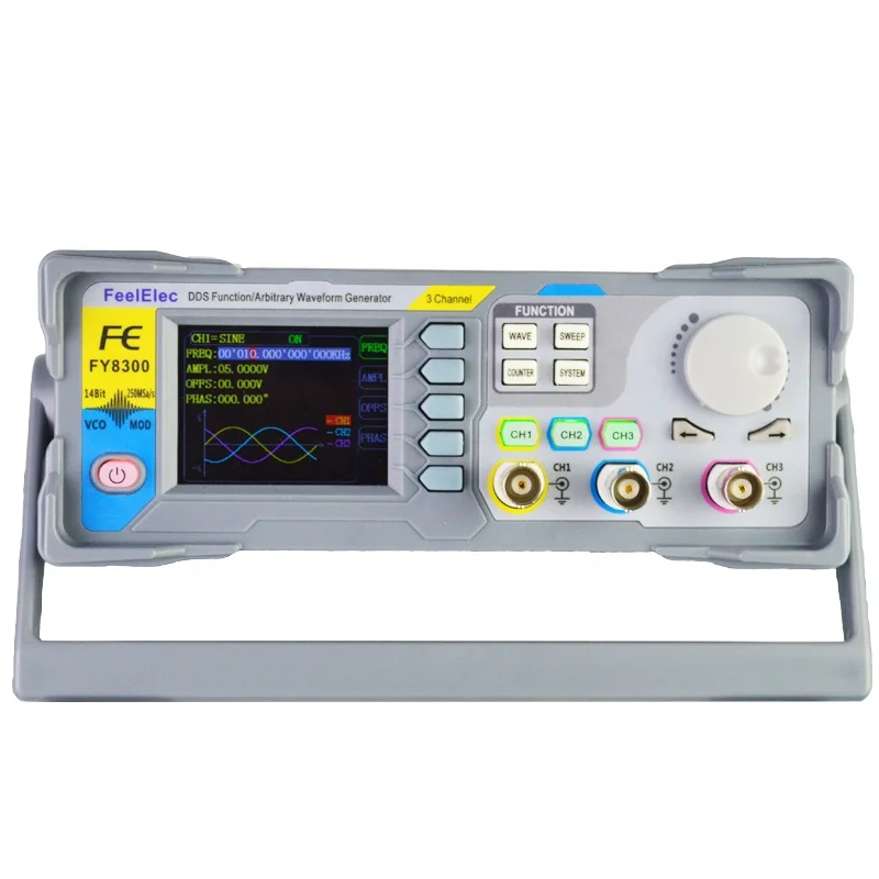 

FY8300/FY8300S 60MHz LCD Three-channel Function Four-way TTL Level Output Arbitrary Waveform Signal Source Signal Generator