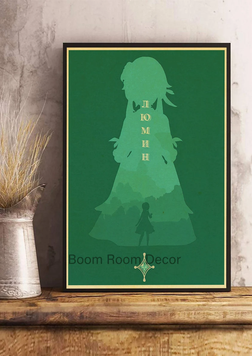 

Плакат Genshin Impact, крафт-бумага