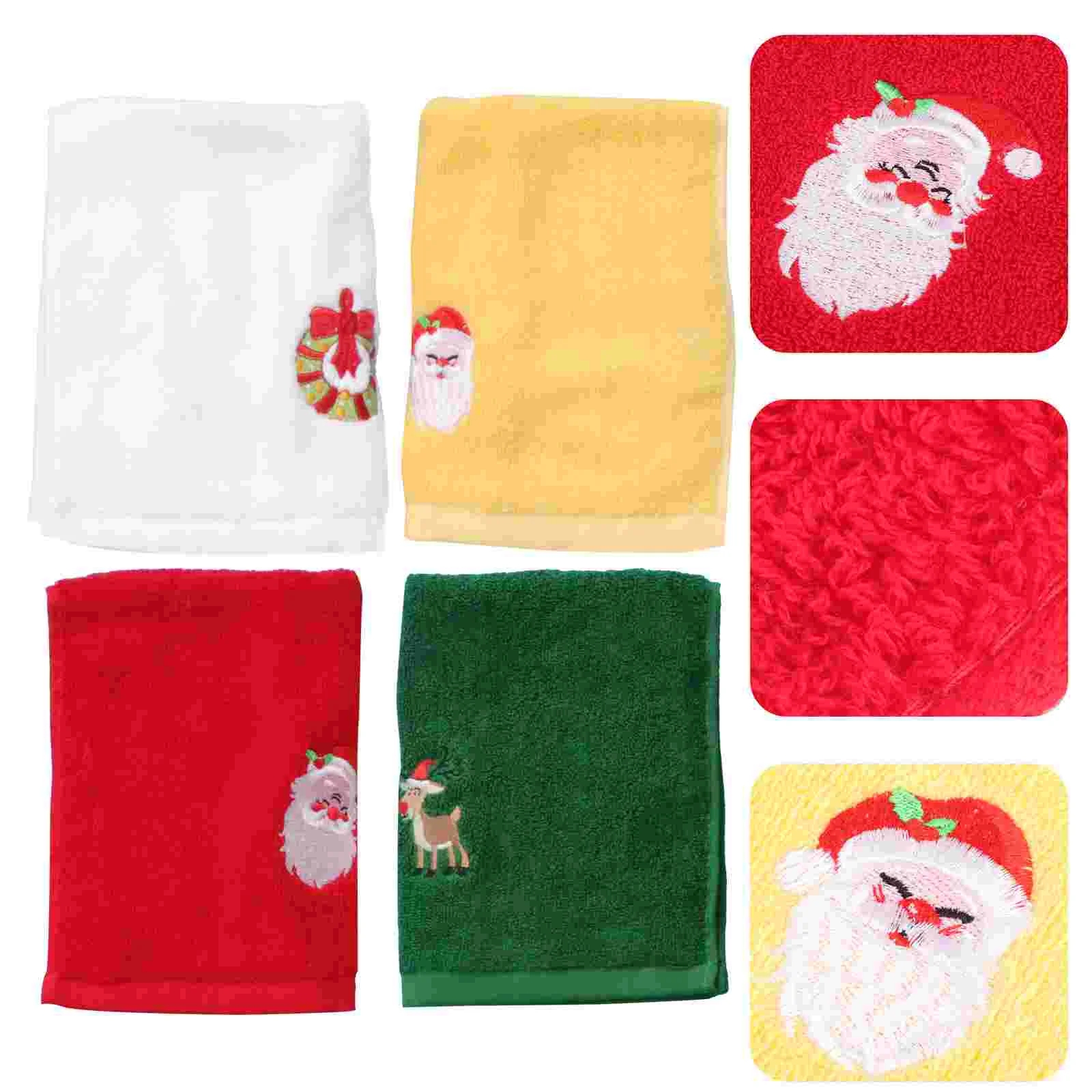 

Towels Christmas Towel Dishhand Decorative Wash Bathroom Face Tree Facial Tea Kitchen Washing Bulk Gift Basin Set Festive Fabric