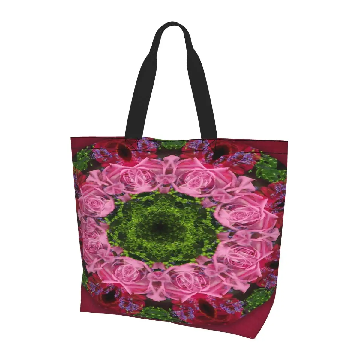 

Rose Mandala Shoulder Bag, Tote Bag Trendy Shopping Sports Birthday Gift Multi-Style Pattern