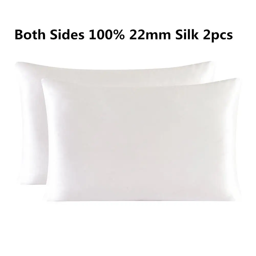 

2pcs 22 Momme Silk Zipper Pillowcase 100% Nature Mulberry Silk Multicolor Many Sizes Can Customize The Sizecan customize