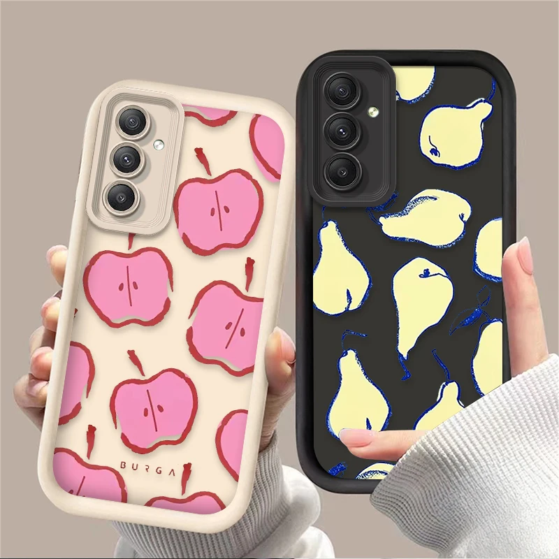 Фото Чехол с узором BURGA Apple Pear для Samsung Galaxy A54 A05S A05 A34 A24 A14 A53 A33 A23 A13 A52 A52S A32 A22 A12 A71 A51 A31 Cover №1