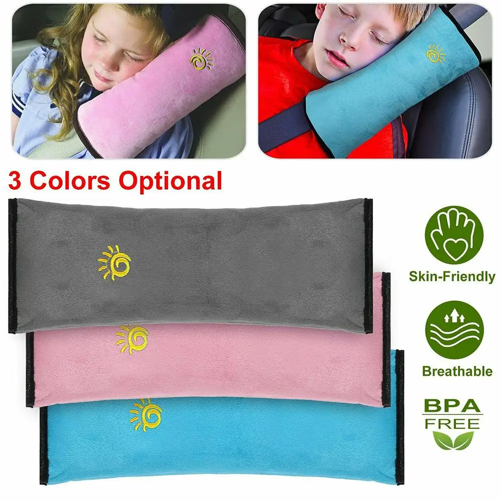 

Kids Car Safety Strap Pad Pillow Neck Shoulder Guard Seat Belt Cushion Adjustable Retainer Cute Plush Mat