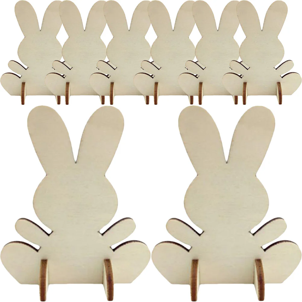 

8pcs Reusable Creative Funny Graffiti Accessory DIY Crafts Decors Unfinished Wood Chips Wood Cutouts