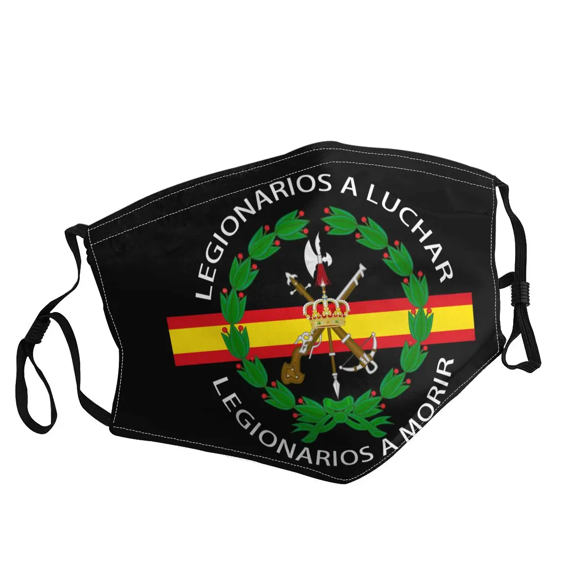 

Washable Spanish Legion Mouth Mask Spain Coat of Arms Mask Men Women Anti Haze Dust Protection Cover Respirator Muffle
