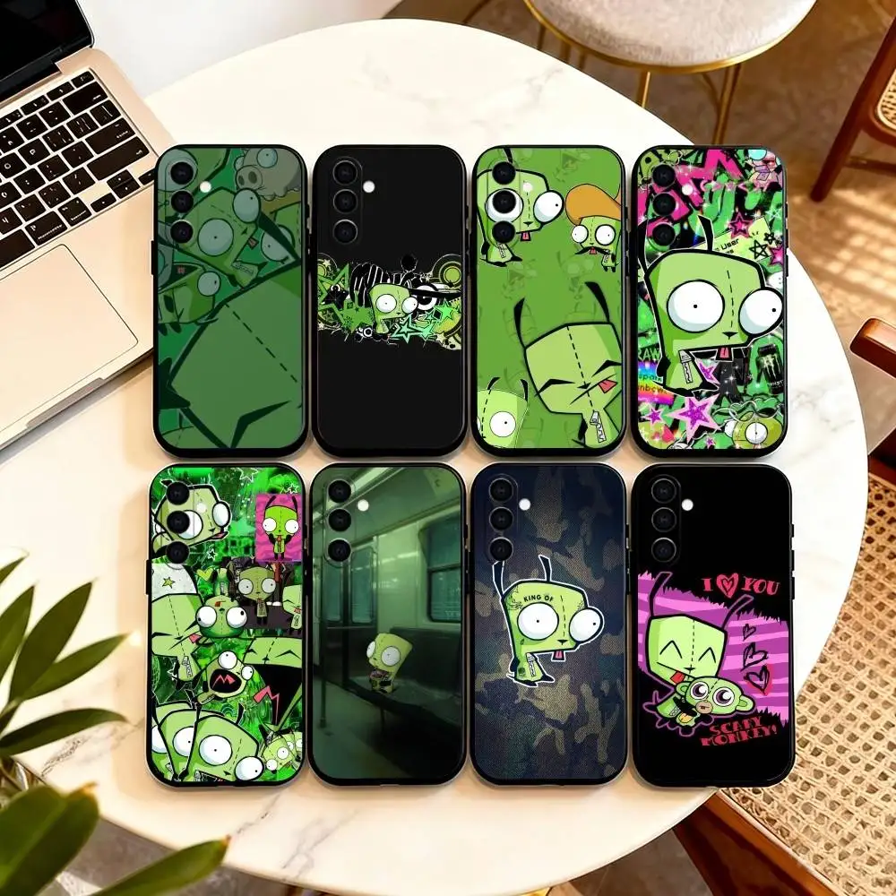 Фото Чехол для телефона Madness Invader Z-Zim Gir, черный, силиконовый, мягкий, для Samsung Galaxy A73, A72, A71, A70, A53, A52, A51 №1