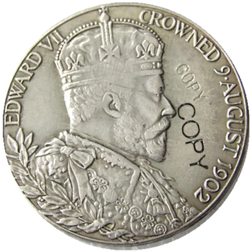 

Посеребренная копия медали коронации королевы Александры