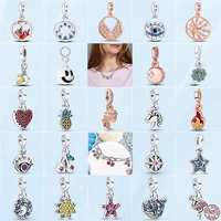 2022 new hot sale me pendant silver color love four leaf clover dangle charm beads fit original brand me bracelet jewelry gift