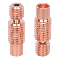 2pcs bimetal thermal fracture nozzle throat for v6 hotend heating block fracture 1 75mm