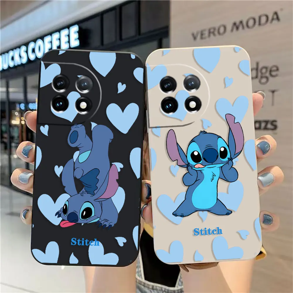 

Phone Case For Oneplus 11 10 9 9R 9RT 8 8T 7 7T ACE 2V NORD CE 2 Lite Pro Case Cover Funda Cqoue Shell Capa Cute Lilo And Stitch