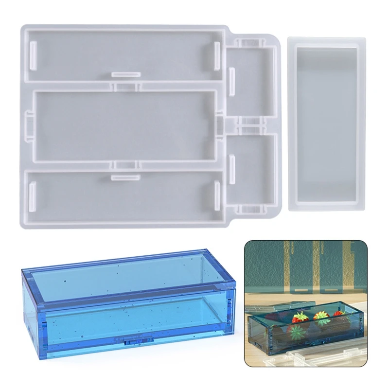 

Domino Silicone Mold Set Pencil Case Silicone Storage Mould Mold Box Resin Casting Trinket Pen Holder