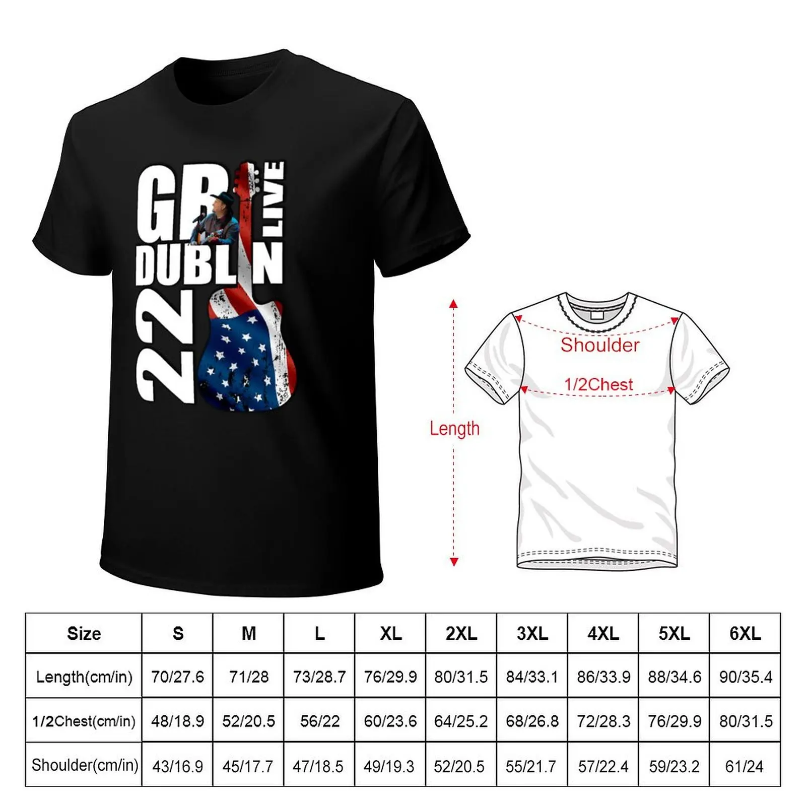 Фото Гарт Брукс - GB Live Dublin 2022 - Тур по стадионам - Классическая рабочая футболка с коротким рукавом №2