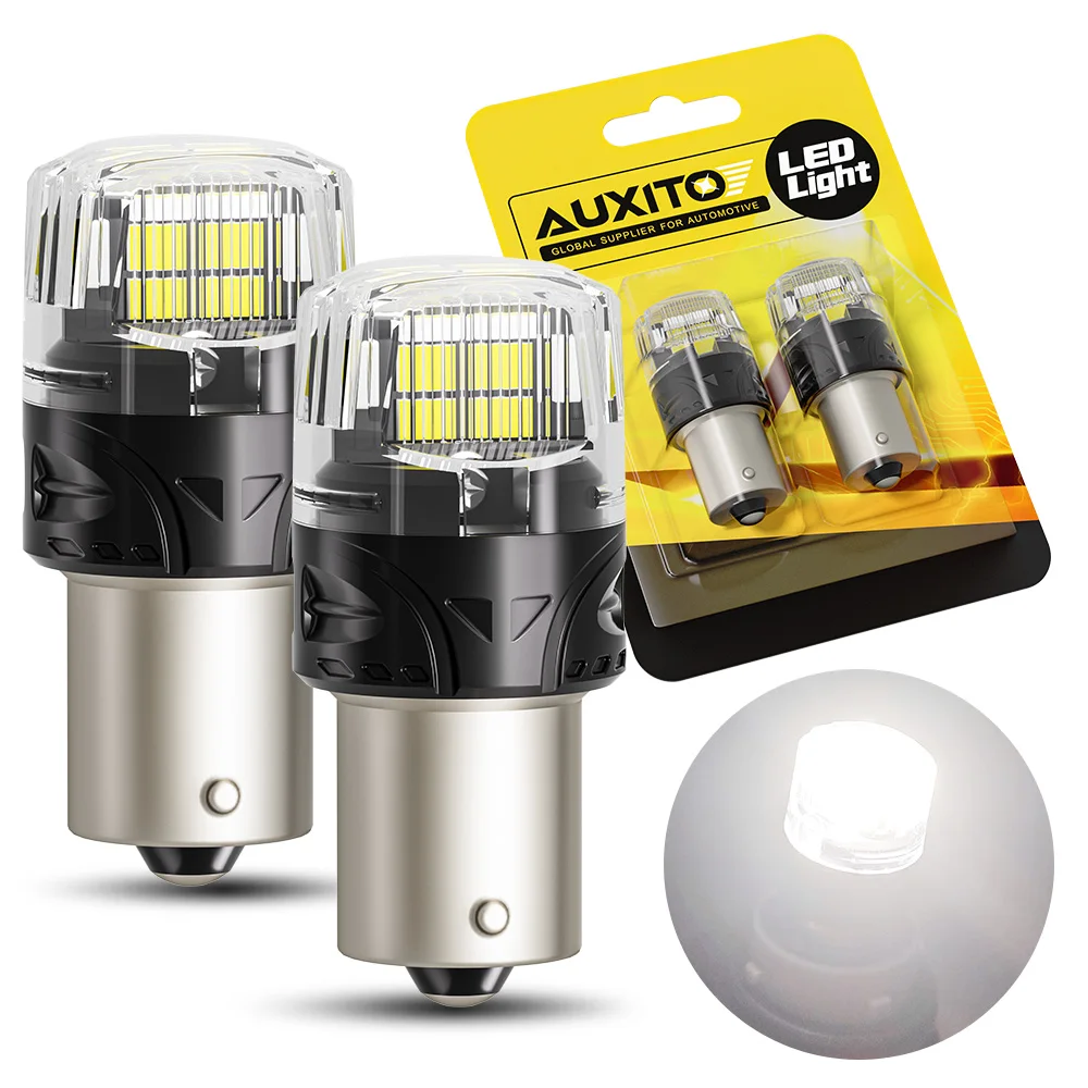 

AUXITO 2X P21W BA15S 1156 Светодиодный светильник 7506 BAY15D 1157 P21/5W Светодиодные лампы Супер яркие белые автомобильные парковочные огни заднего хода DRL