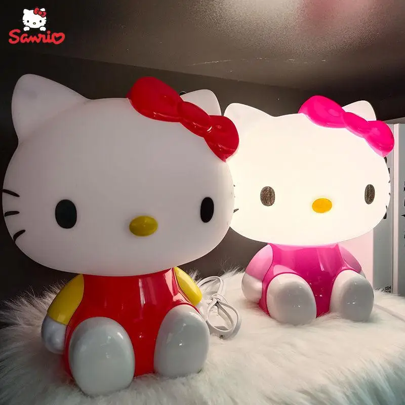 

Ночник Sanrio Hello Kitty, милый мультяшный подключаемый светильник для студенческого общежития, лампа для спальни, сокровищ, для кормления мамы, зрение, ночник