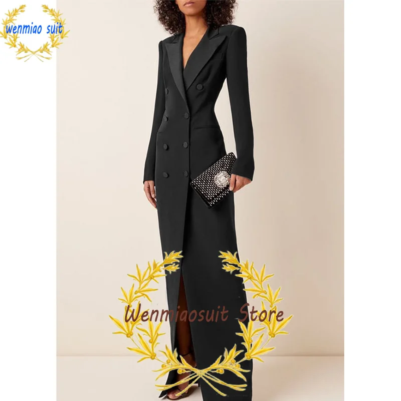 Women's Suits Long Blazers Double Breasted Jackets Fashion Mom Wear Wedding Party Dresses Formal Outfits