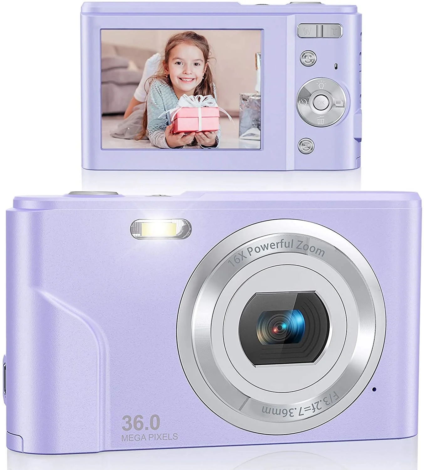 Digital Camera 48.0MP Vlogging Camera 16X Digital Zoom LCD Screen Compact Portable Mini Cameras for Students, Teens, Hot Sale