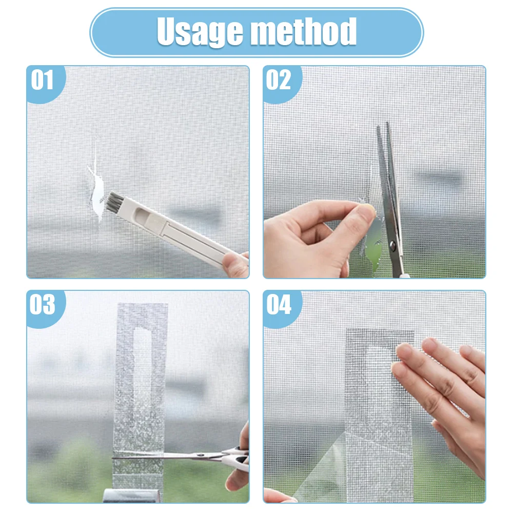 Window Net Anti-mosquito Mesh Screen Repair Tape Repair Broken Hole Window Waterproof Patch Net Self-adhesive Mesh Tape Tools