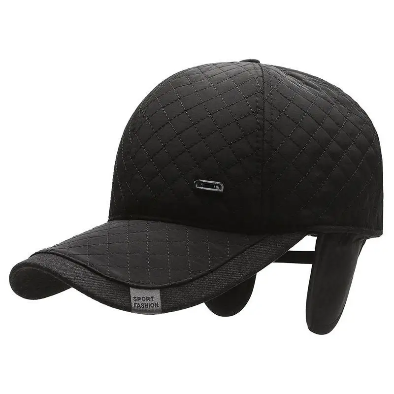 Осенне-зимняя шапка среднего возраста мужская зимняя с полями высокого класса