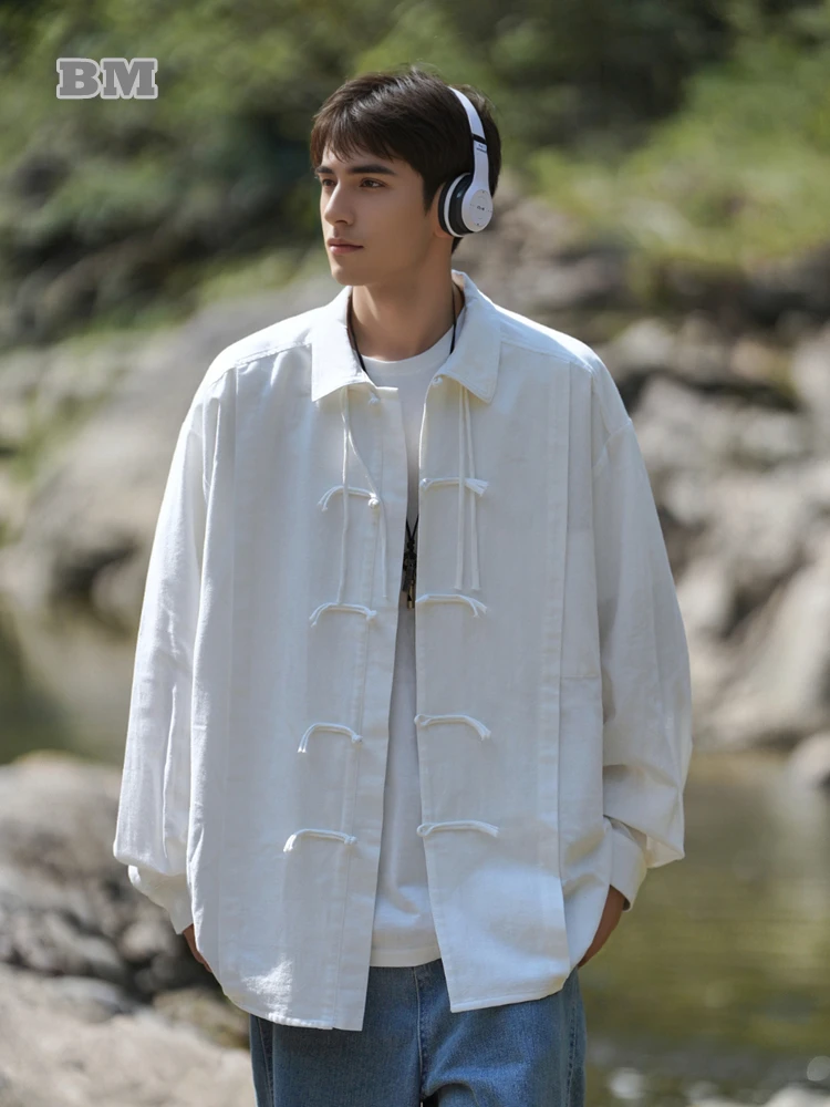 

Женская свободная рубашка с длинным рукавом, в китайском стиле