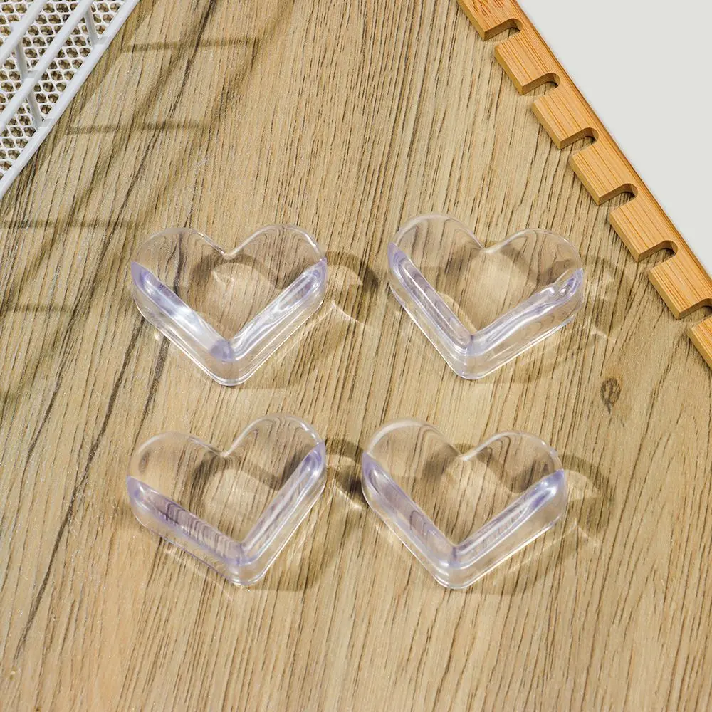 

4Pcs Desk Children Anticollision Silicone Corner Guards Edge Protection Cover Anticollision Strip Table Corner Protector