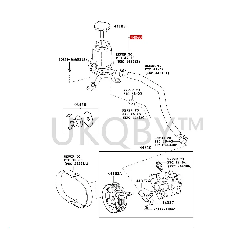 4436035170 4436060320 To yo ta Prado 4Runner Blade pump oil storage tank assembly (art.: 3920cb2e985c0) - 3920cb2e985c0