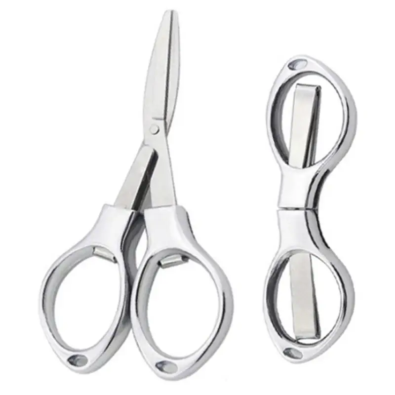 

Survival Foldable Scissors Emergency Kit Stainless Steel EDC Glasses Shape for Outdoor Camping Fishing