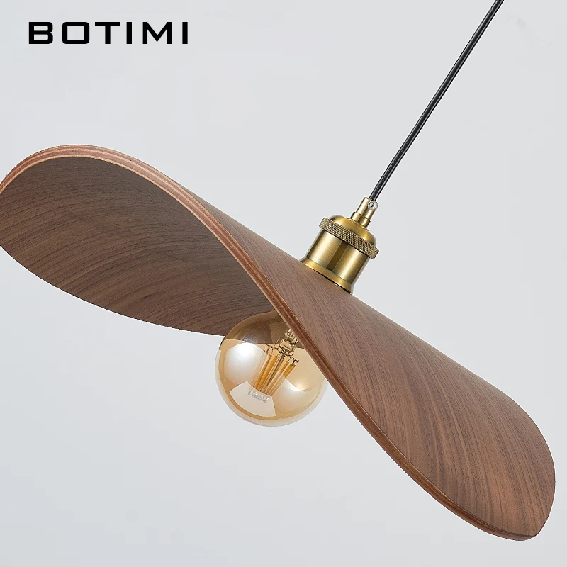 BOTIMI Gleba Wood Коричневые подвесные светильники Барный стол Подвесной светильник