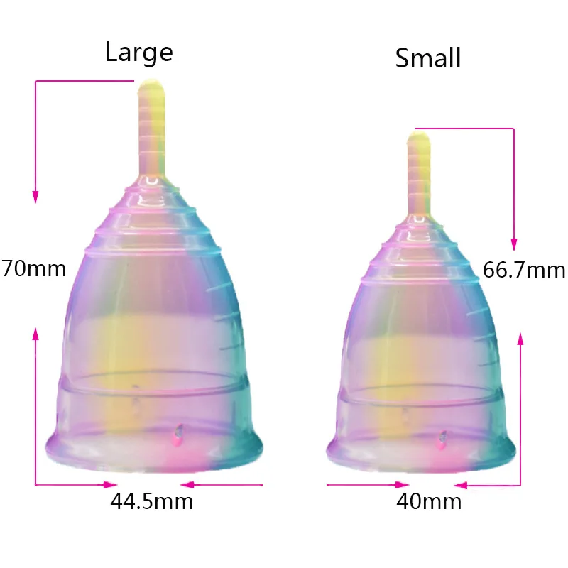 Colorful Women Menstrual Cup Medical Grade Silicone Feminine Hygiene Lady Health Care Period Copo |