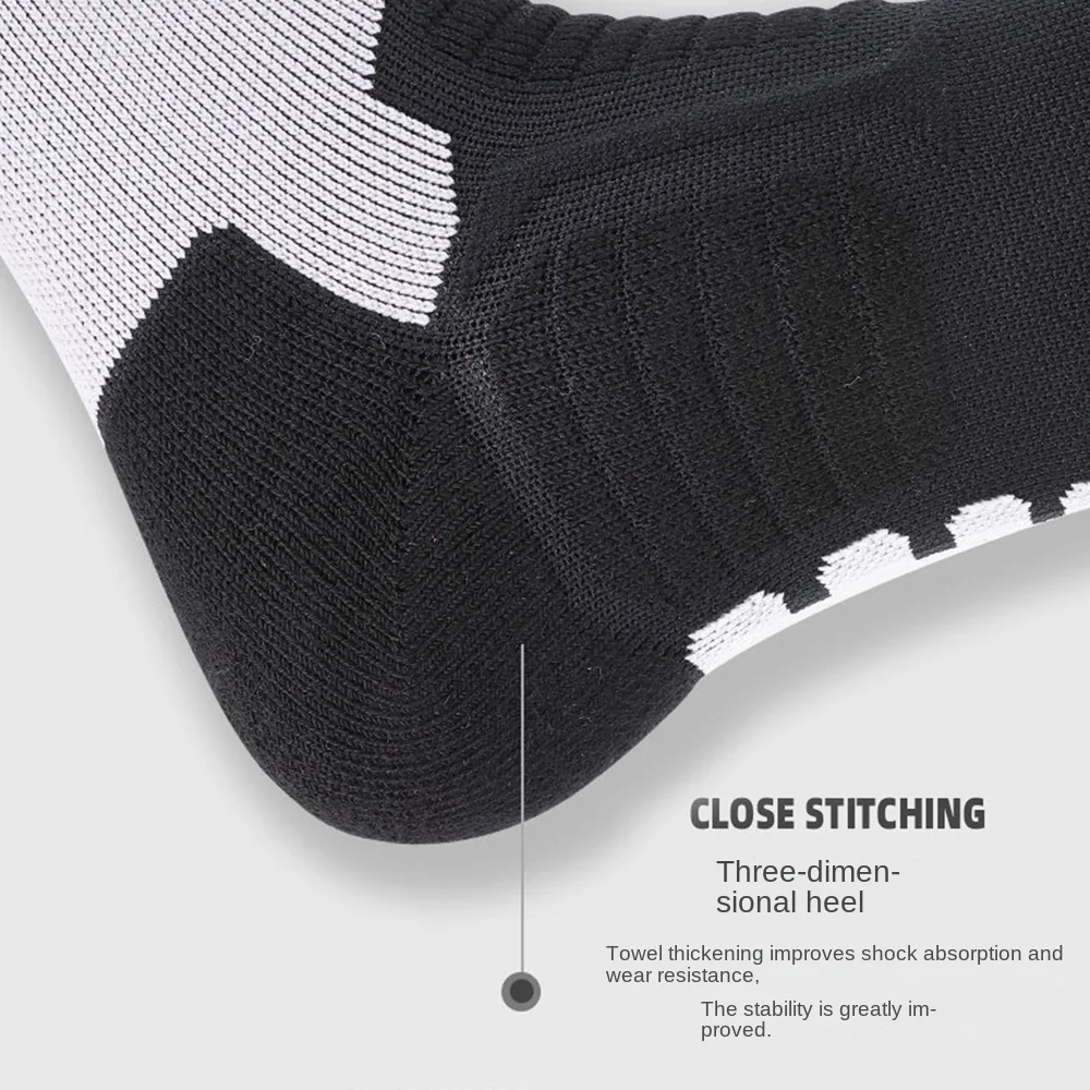 Winter Shock Absorption Compression Basketball Men's Training Sock Professional Sports Breathable Sweat-absorbent Towel Socks