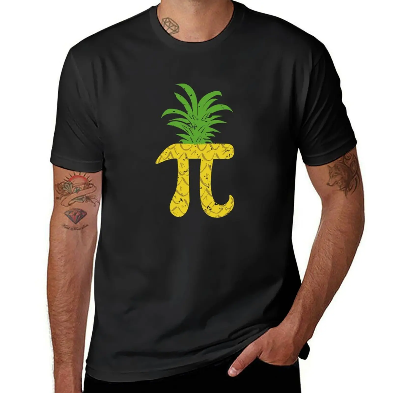 Фото Футболка Pi Number Pinapple для шуток, день Pi, великолепные тяжелые мужские футболки funnys №1