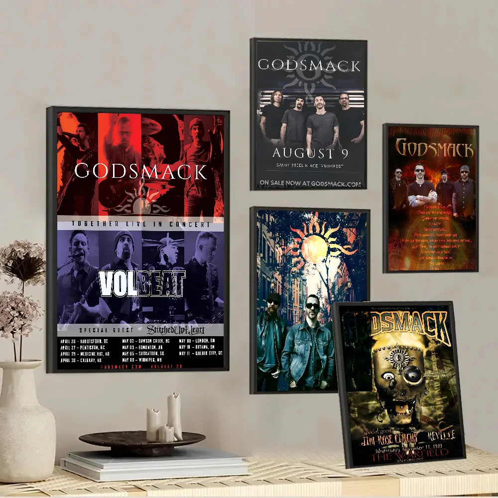G-Godsmack Music Poster Paper Print Home Living Room Bedroom Entrance Bar Cafe Art Painting Decoration