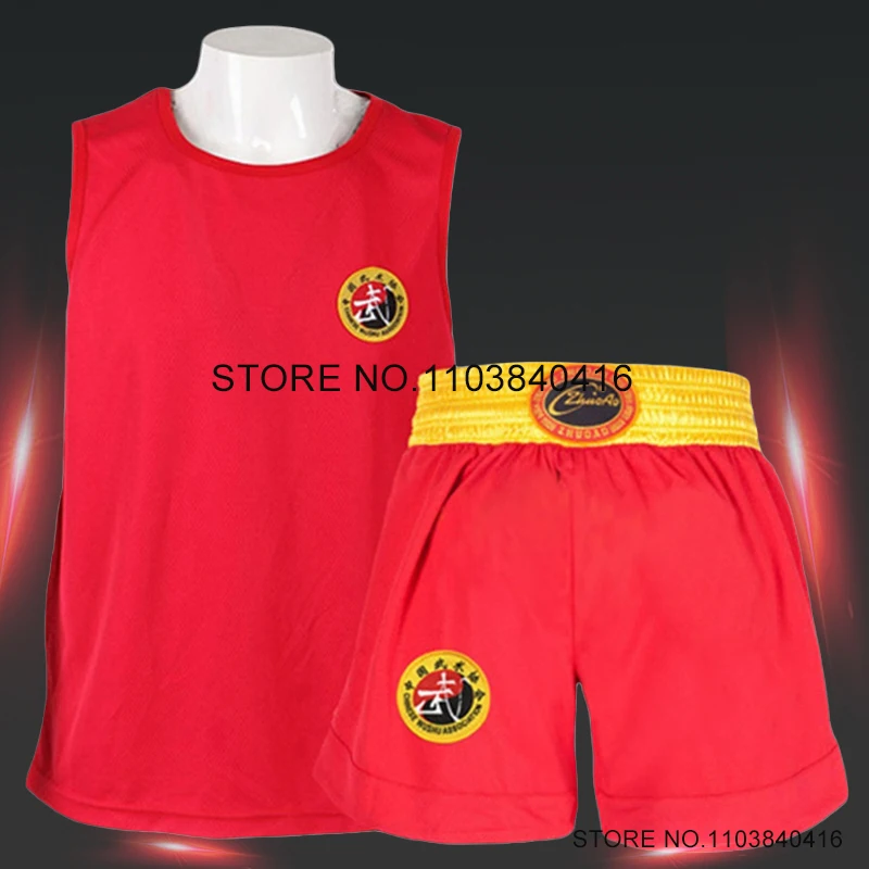 Униформа Sanda Wushu униформа Muay Thai боксерские трусы MMA футболка для мужчин женщин