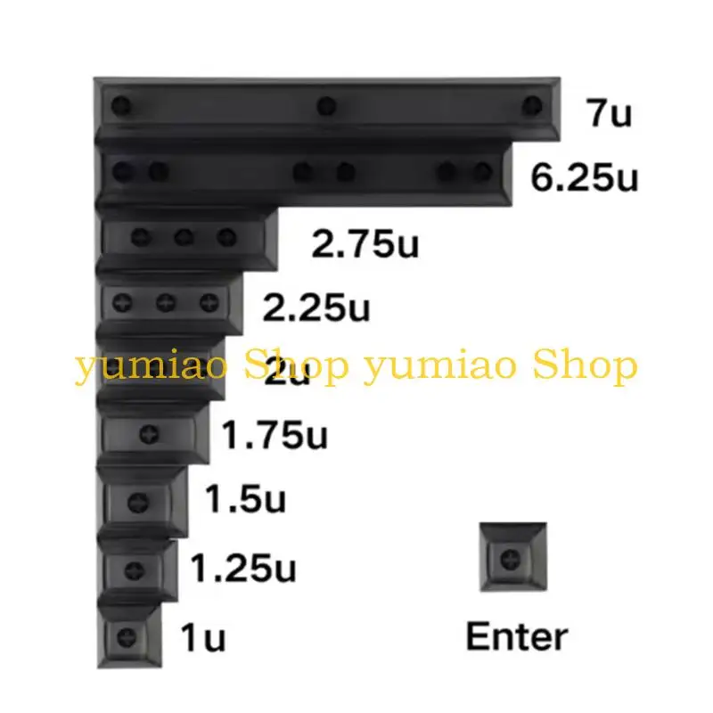 Фото 587B 1U 1,25U 1,5U 1,75U 2U 2,25U 2,75U 6,25U 7U Профиль DSA Прозрачный колпачок клавиатуры №3