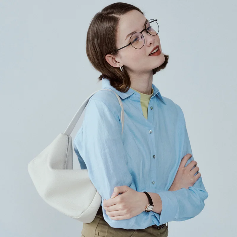 Hot Genuine Leather Totes for Women Ladies Luxurious Solid Colour Shoulder Handbags Mini Pack Large Capacity