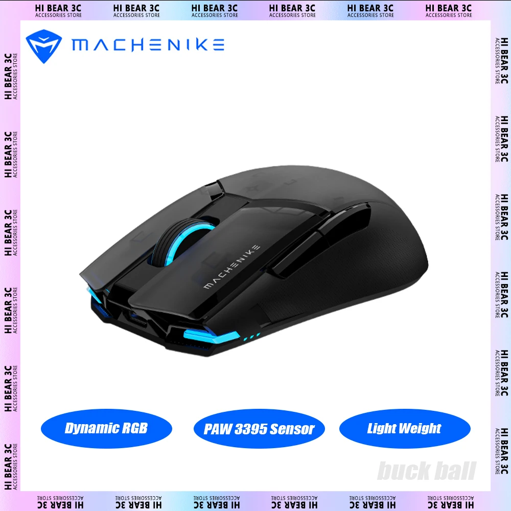 

Machenike M7 PRO 2,4G беспроводная мышь Rgb подсветка PAW3335 датчик низкая задержка FPS программируемая игровая мышь программируемая макро ПК геймер Mac подарки