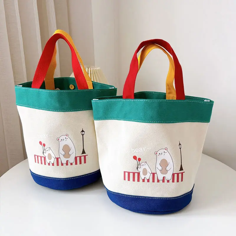 

Female Canvas Crossbody Bag Fashion Casual Ladies Handbag Women Small Messenger Tote Bag Cartoon Art Handbag Portable Lunch Bag