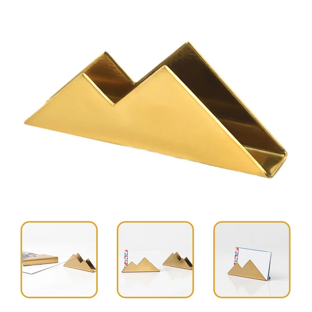 

2pcs Business Card Organizer Business Card Holder Stainless Steel Cards Holder