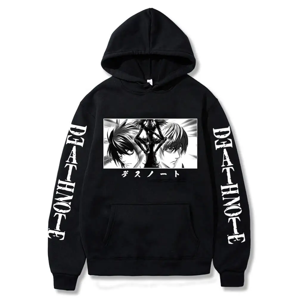 

Anime Death Note Print Hoodie Spring Casual Fashion Pullover Harajuku Casual Long Sleeve Couple Hoodie Loose Trendy Sports Top