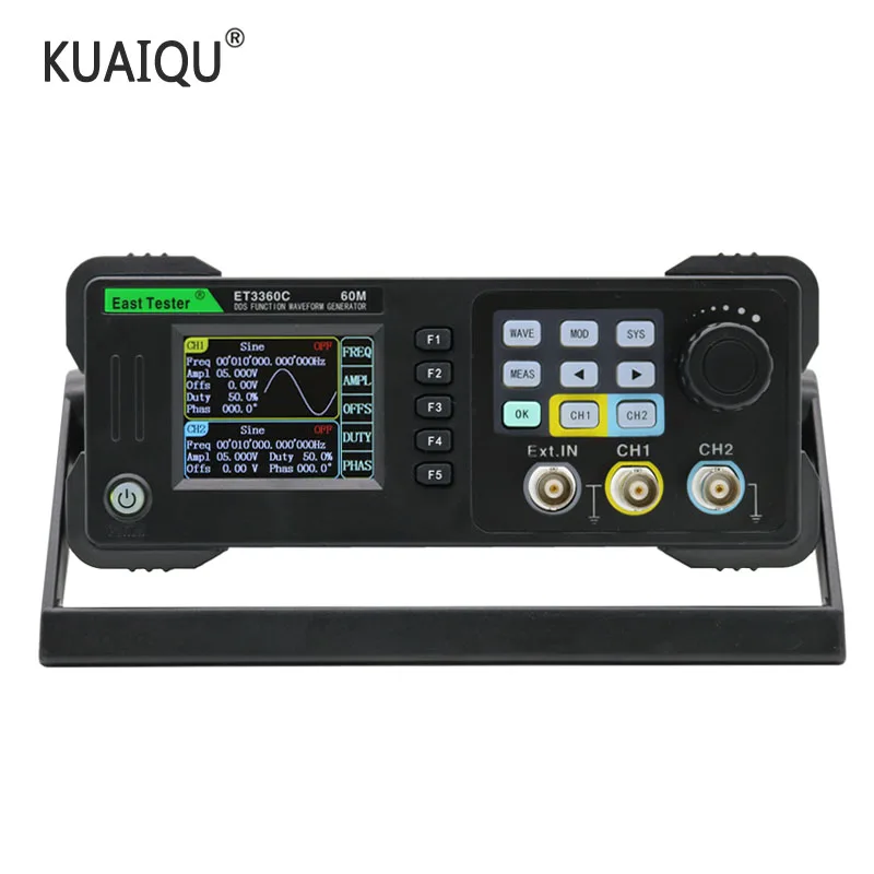 

ET3360C ET3340C ET3320C 60MHz 40MHz 20MHz Digital DDS Dual-Channel Arbitrary Waveform Frequency Meter Function Signal Generator