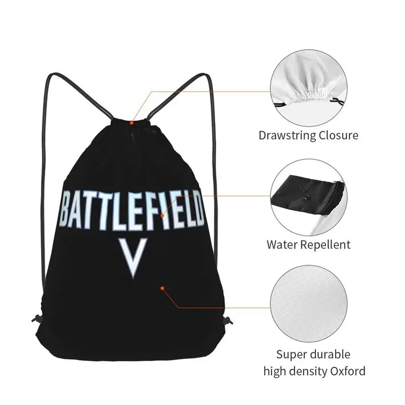 Спортивный рюкзак на шнурке с художественным принтом логотипом игрока поле боя V