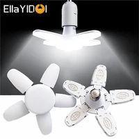 e27 led bulb mini fan blade garage light deformable ac85 265v 55w foldable led light bulb workshop lamp for home ceiling light