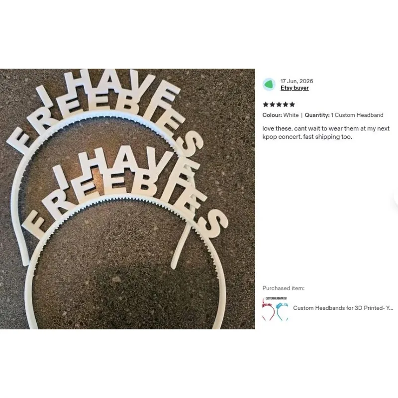 Фото Индивидуальные 3D-печатные повязки на голову – персонализированный текст и дизайн логотипа, многослойные или однослойные, для вечеринок, промоакций и подарков №5