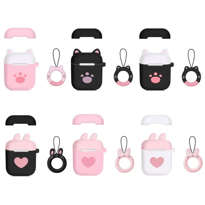 

Мягкий силиконовый ударопрочный чехол с милым когтем и милым сердцем, защитный чехол, кожаный чехол для AirPods, зарядная коробка E1YA